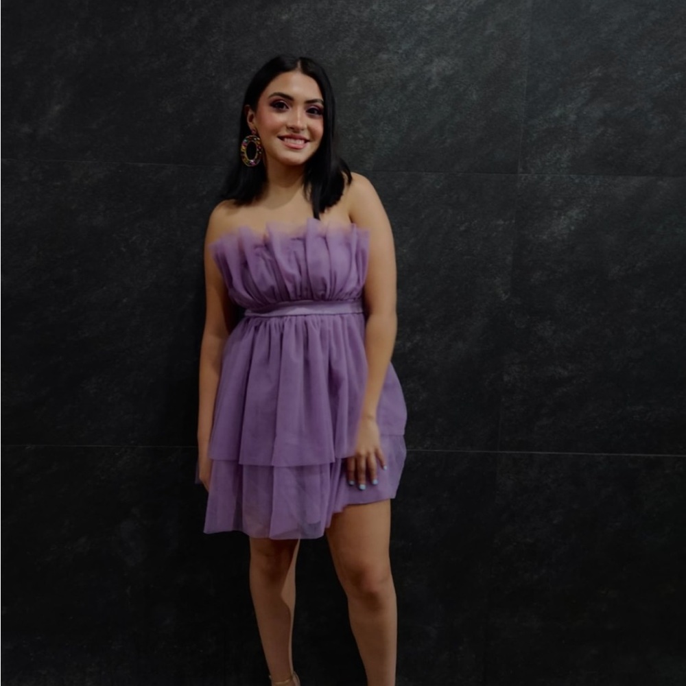 Purple Puffy Dress